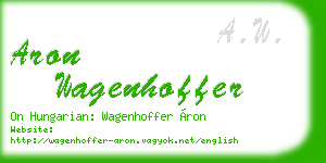 aron wagenhoffer business card
