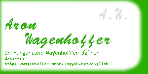 aron wagenhoffer business card